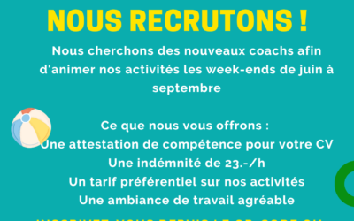Recrutement Coach Atelier Sport !